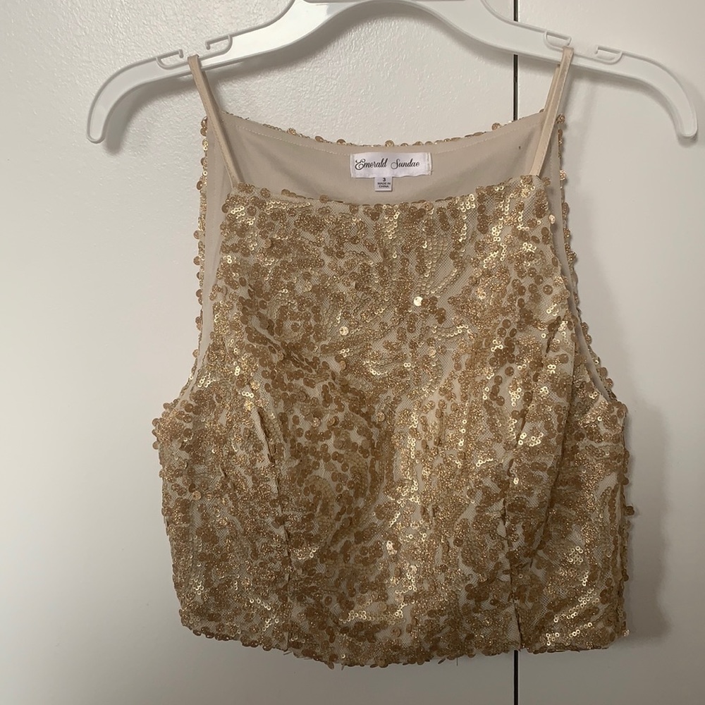 Form fitting Emerald Sundae formal top!